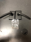 EMTEK Poseidon Lever Dummy Set (Pair) with Matching Finish Neos Rosette - Available in 7 Finishes - 5051POSUS19 - Flat Black (US19)