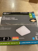 Commercial electric BF1110 80 /110 CFM Ceiling Mount Room Side Installation Square Bathroom Exhaust Fan with Night Light and Humidity Sensor