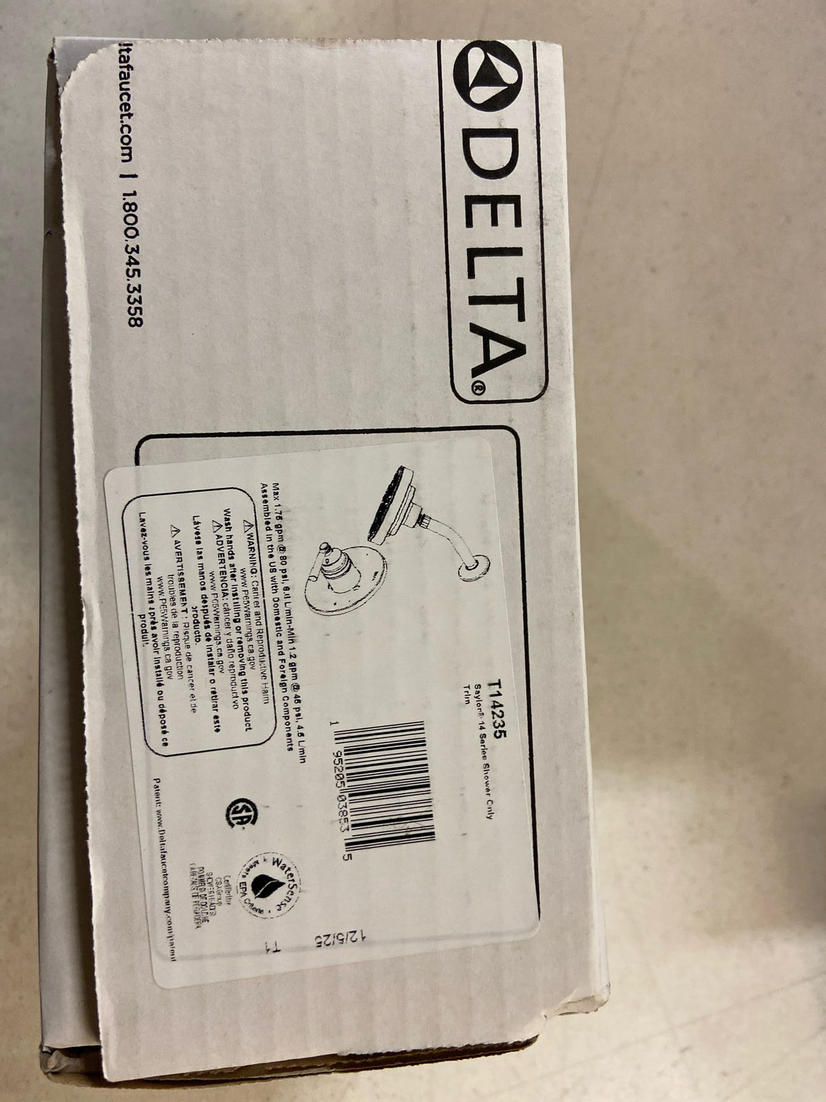 Delta Saylor 14 Series 5-Setting Shower Faucet Set, Chrome Shower Head and Handle Set, Valve Trim Kit, Chrome T14235 (Valve Not Included)