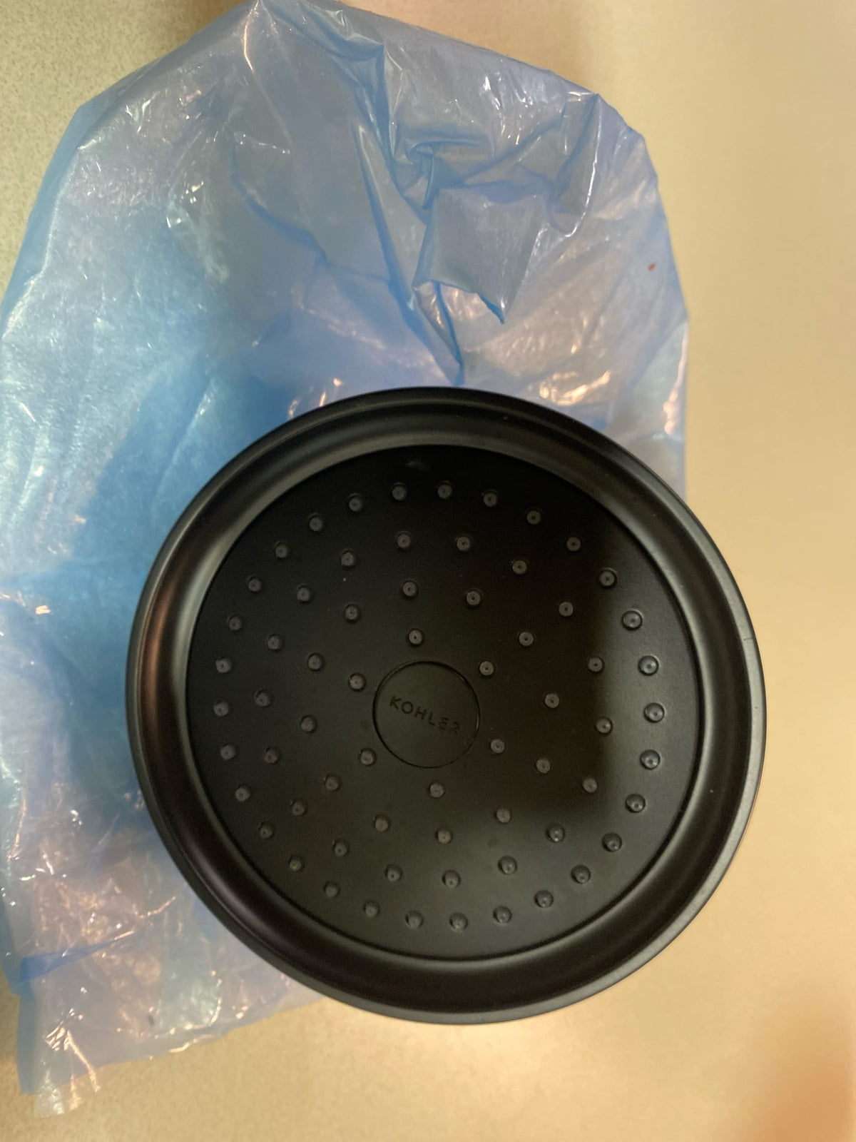 Kohler K-965-AK-BL Purist 2.5 GPM Single Function Shower Head with MasterClean and Katalyst Air-Induction Spray Technology - Matte Black