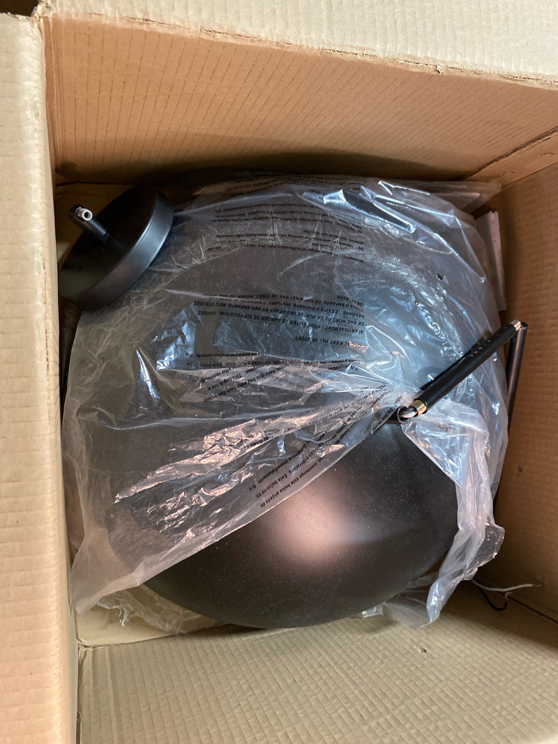 Justice Design NSH-9841-CBGD Elias 3 Light 18" Pendant - Black/Gold