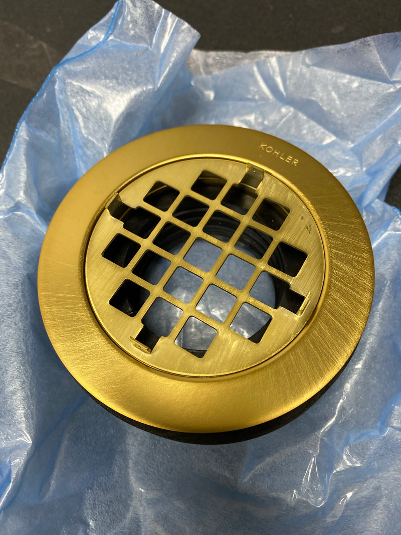 Kohler K-9132-2MB 4-3/8" Round Shower Drain - Vibrant Brushed Moderne Brass