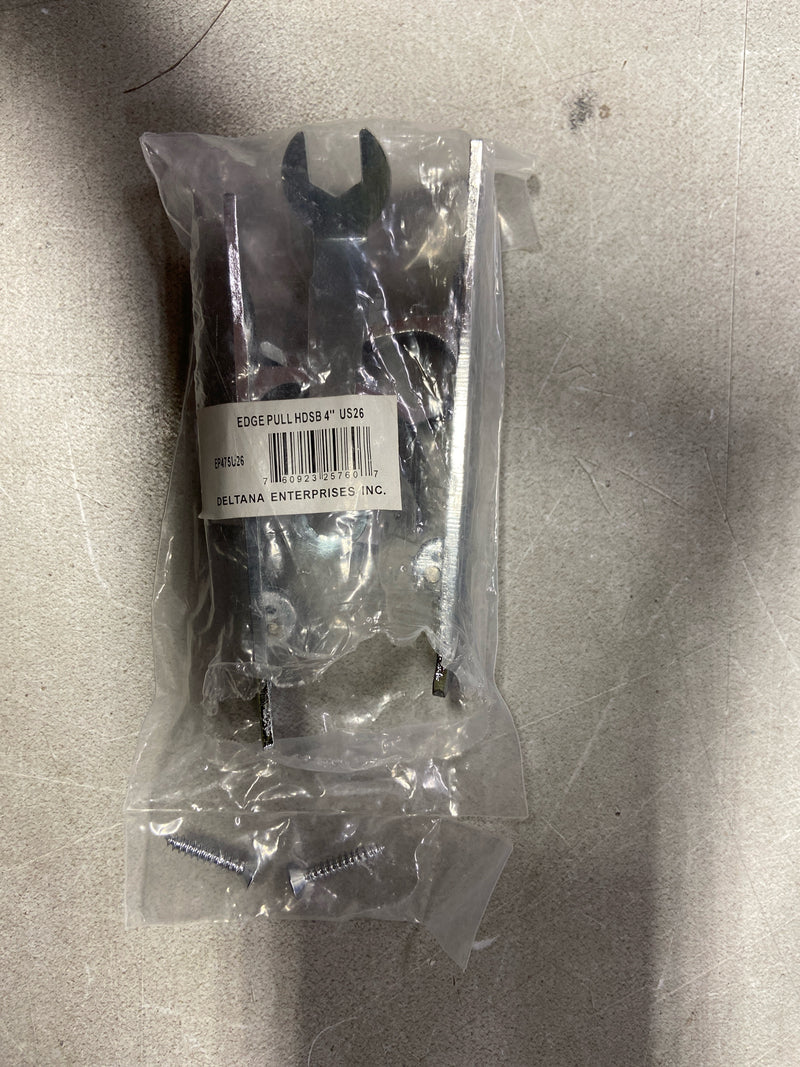 Deltana EP475U26 4 Inch Tall Sliding Pocket Door Edge Pull - Polished Chrome