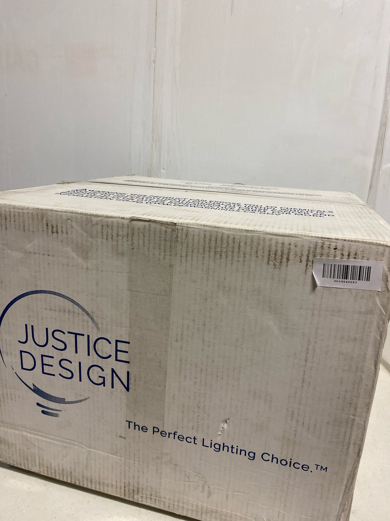 Justice Design Group CER-6200-MID-DBRZ-RIGID-LED1-700 Radiance 15" Wide LED Pendant with Midnight Sky Ceramic Shade - Dark Bronze