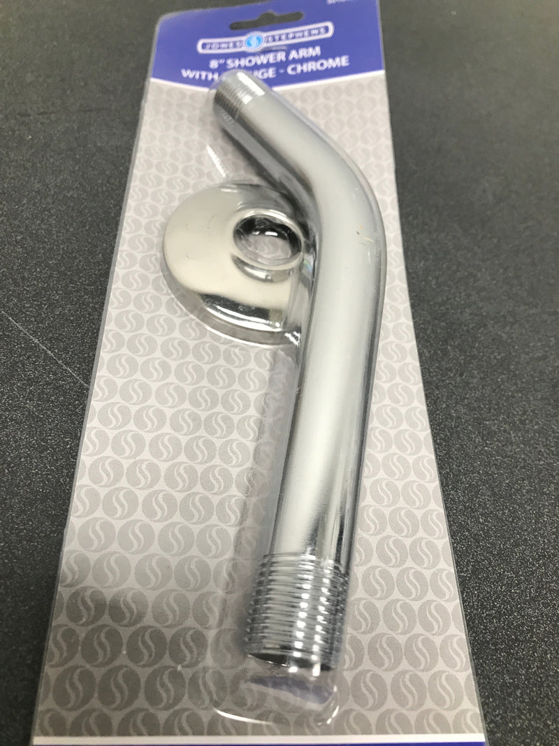 Jones Stephens 143709 8 SHWR ARM W/ FLG CP - Chrome Plated