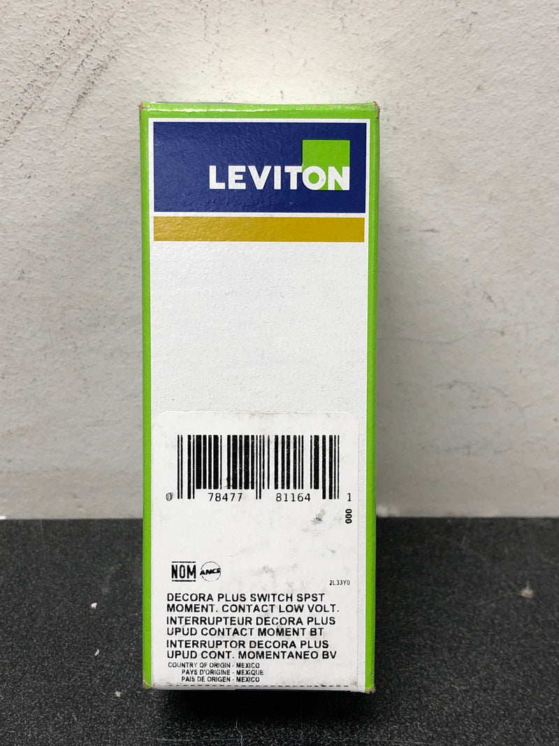Leviton 56080-2W 3 Amp Decora Plus Commercial Grade Low Voltage Single Pole Single Throw Center Off Rocker Switch, White