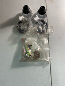 Baldwin 5080190FD 5080 Non-Turning Two-Sided Dummy Door Knob Set with 5048 Rose from the Estate Collection - Satin Black