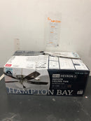 Hampton bay 57333 Devron II 52 in. Indoor Brushed Nickel LED Ceiling Fan with Light Kit, Downrod and Reversible Blades