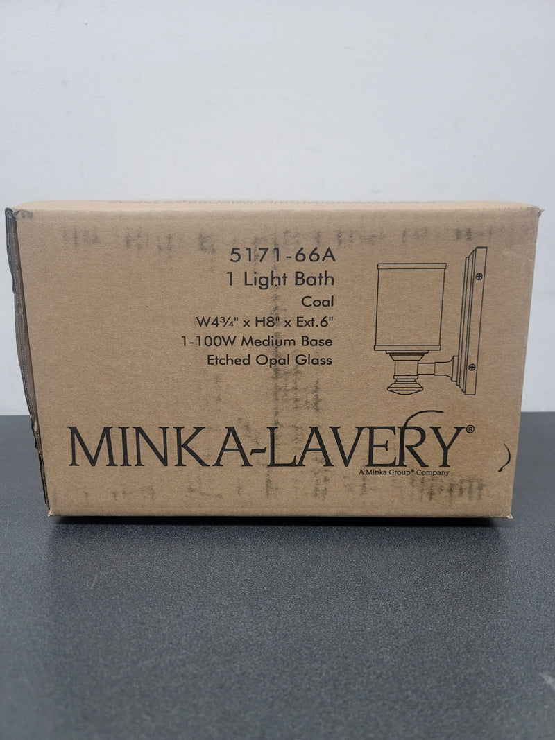 Minka Lavery 5171-66A Harbour Point 8" Tall Bathroom Sconce - Coal