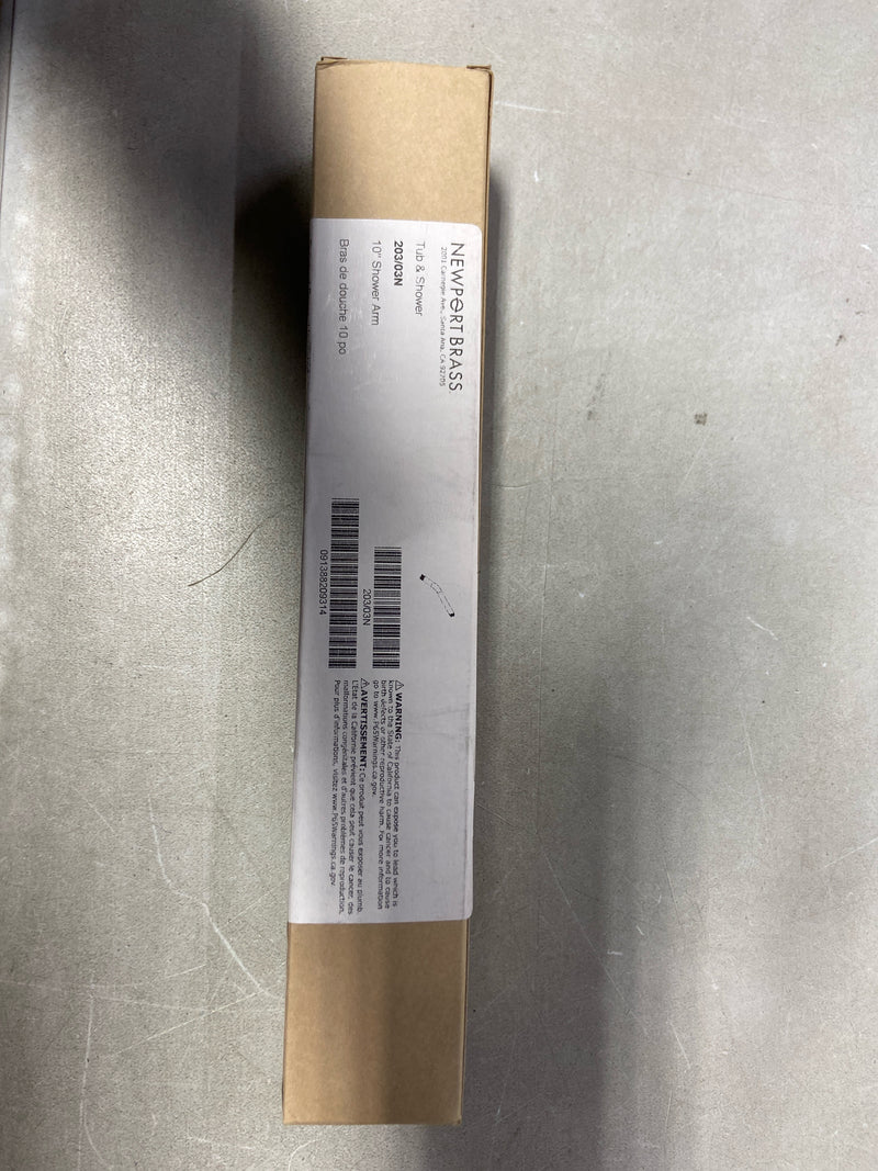 Newport Brass 203/03N Tub and Shower 9" Wall Mounted Shower Arm - Polished Brass Uncoated (Living)