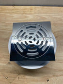 PROFLO PF821PCPQ 2" PVC Adjustable Shower Drain with Square Brass Strainer - Chrome