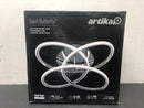 Artika FM-SB-HD2CR Swirl Butterfly 16 in. 1-Light Modern Chrome Integrated LED Flush Mount Ceiling Light Fixture for Kitchen or Bedroom