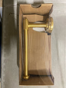 Hickory Hardware H079277-BGB Piper 7-3/8" Wide Wall Mounted Euro Style Slide On Hook Toilet Paper Holder Bar - Brushed Golden Brass