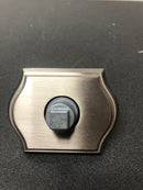 Baldwin FDROUTAR150 Round Non-Turning Two-Sided Dummy Door Knob Set with Arch Rose - Satin Nickel