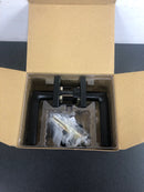 Kwikset 720LSLSQT-514 Lisbon Passage Door Lever Set with Square Rose - Matte Black