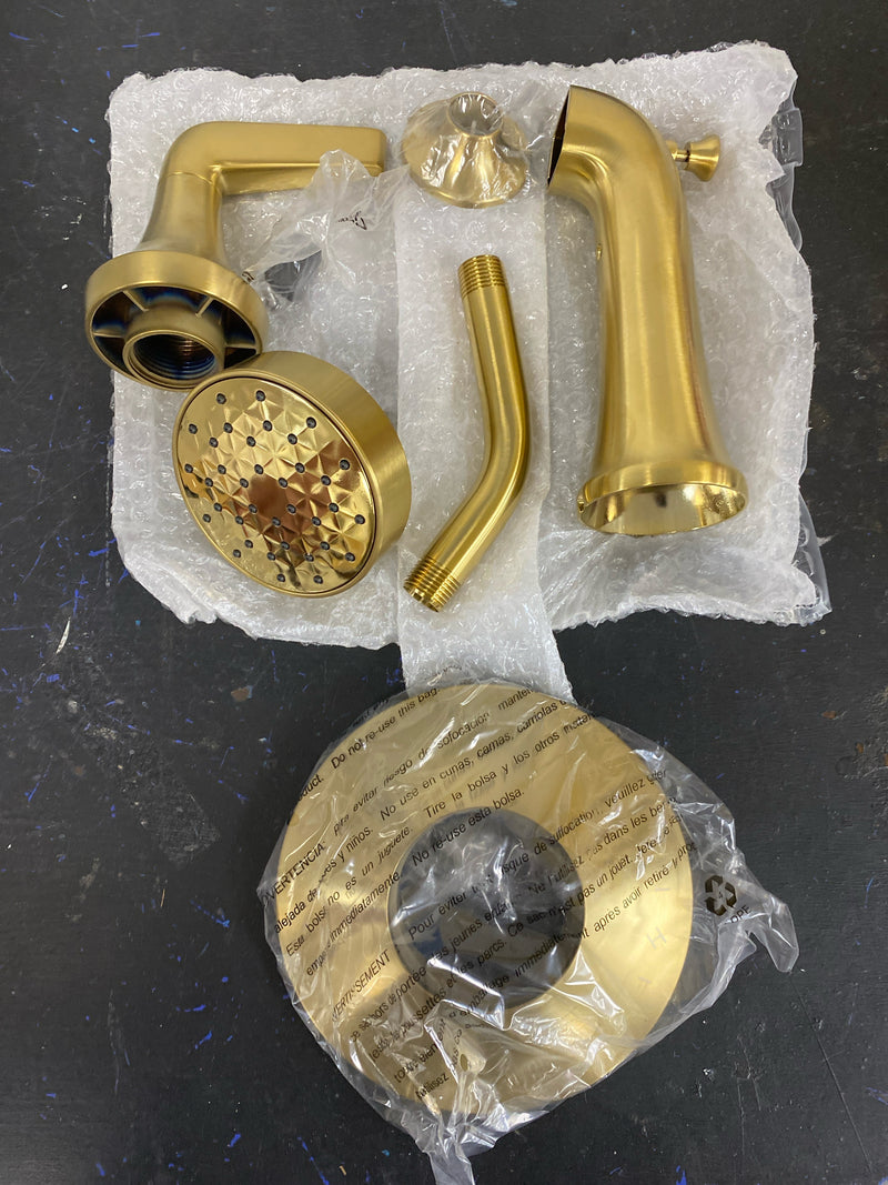 Kohler K-TS22026-4-2MB Tempered Tub and Shower Trim Package with 1.75 GPM Single Function Shower Head - Vibrant Brushed Moderne Brass