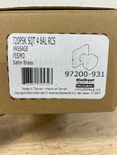 Kwikset 720PSKSQT-4 Pismo Passage Door Knob Set with Square Rose - Satin Brass