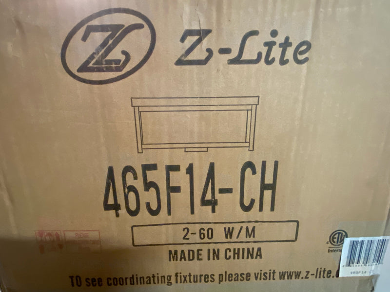Z-Lite 465F14-CH Savannah 2 Light 14" Wide Flush Mount Drum Ceiling Fixture with a Matte Opal Glass Shade with a Matter Opal Glass Shade - Chrome
