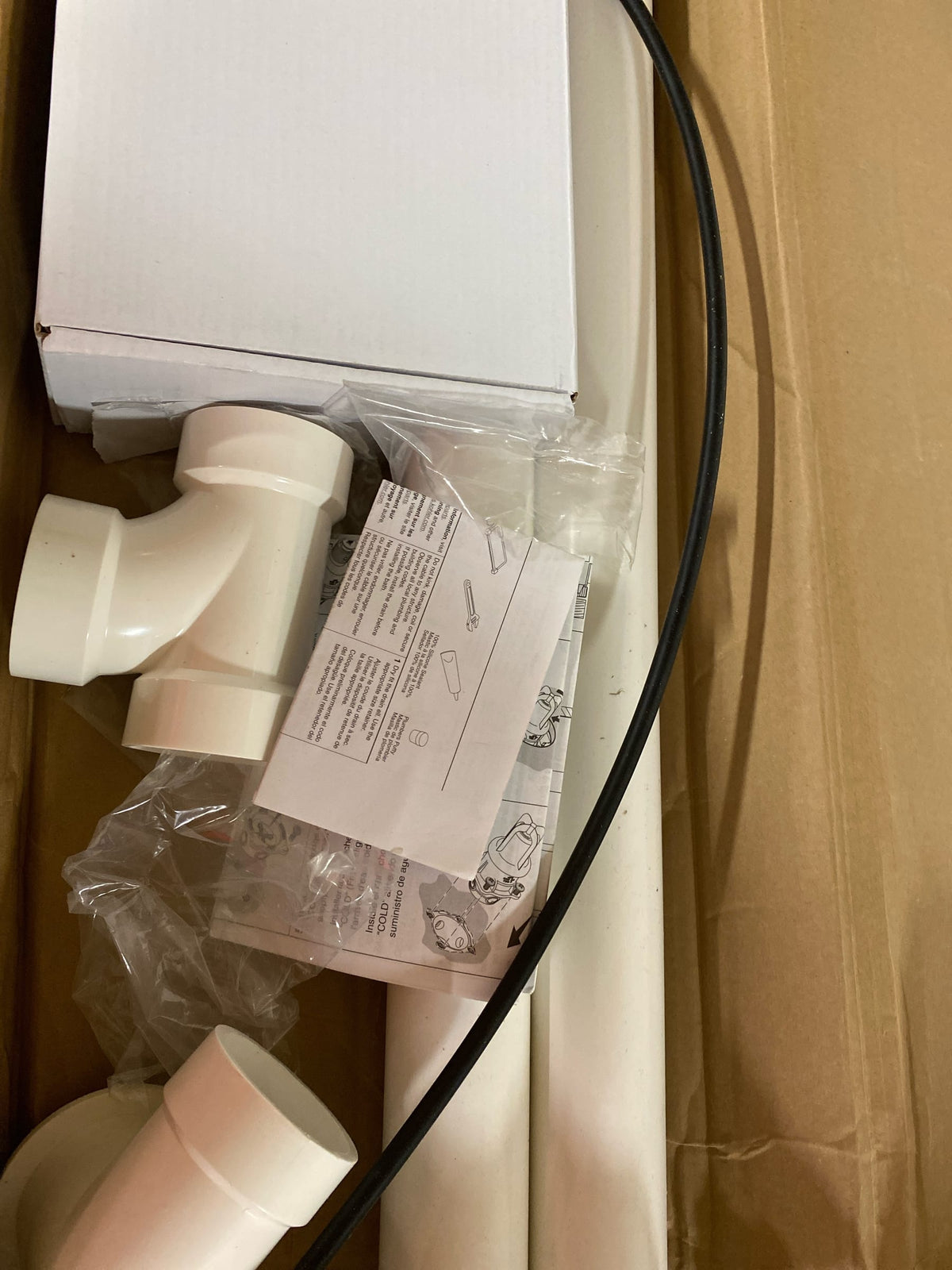 Kohler K-7213-BL Clearflo 1-1/2" Tub Drain Kit - with Overflow and PVC - Matte Black