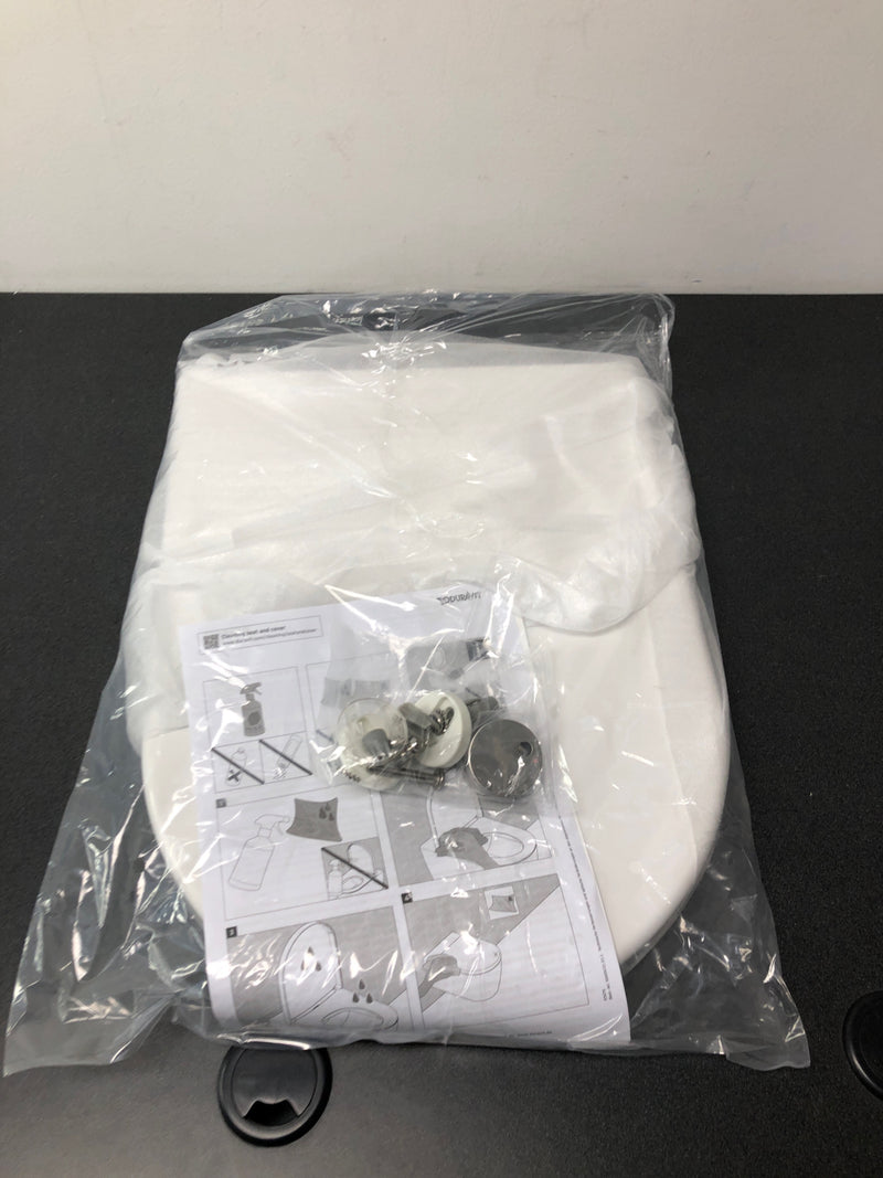 Duravit 0063390000 Starck 3 Elongated Closed-Front Toilet Seat with Soft Close - White