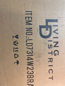 Living District Ronnie 3 Light Bath Sconce, Brass/Clear - LD7314W23BRA