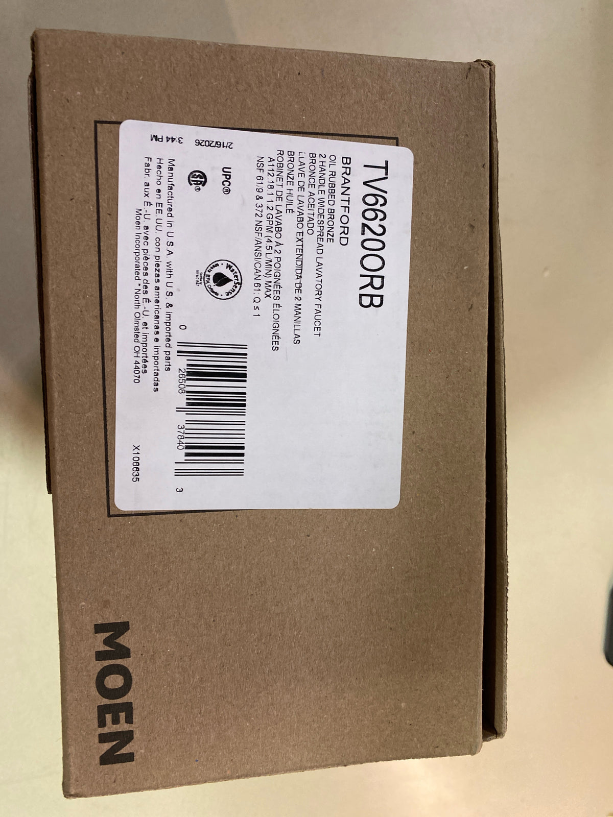 Moen TV6620ORB Brantford 1.2 GPM Widespread Bathroom Faucet with Rough-in Valve and Pop-Up Drain Assembly included - Oil Rubbed Bronze