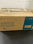 Justice Design Group FAB-4332-WHTE-BRSS Hamilton 14" Tall Wall Sconce - Brushed Brass / White