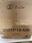 Z-Lite 3501P18-MB Weston 5 Light 18" Wide Pendant with Shade - Matte Black