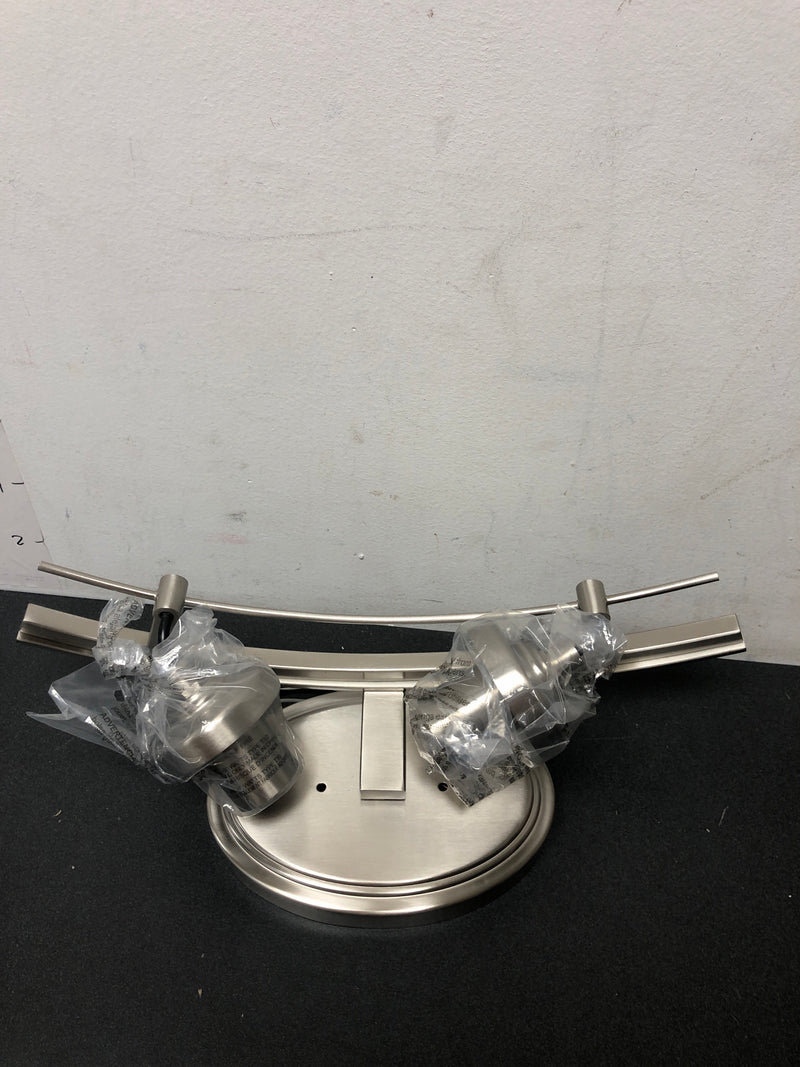 Minka Lavery 2302-84 Poleis 2 Light 16" Wide Vanity Light with Clear Glass - Brushed Nickel