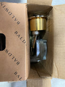 Baldwin 8231055 Traditional Solid Brass Single Cylinder Keyed Entry Deadbolt from the Estate Collection - Polished Nickel