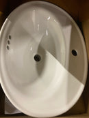 Kohler K-2075-1-0 Serif 22.1 in. x 16.25 in. Drop-In Bathroom Sink in White Vitreous China