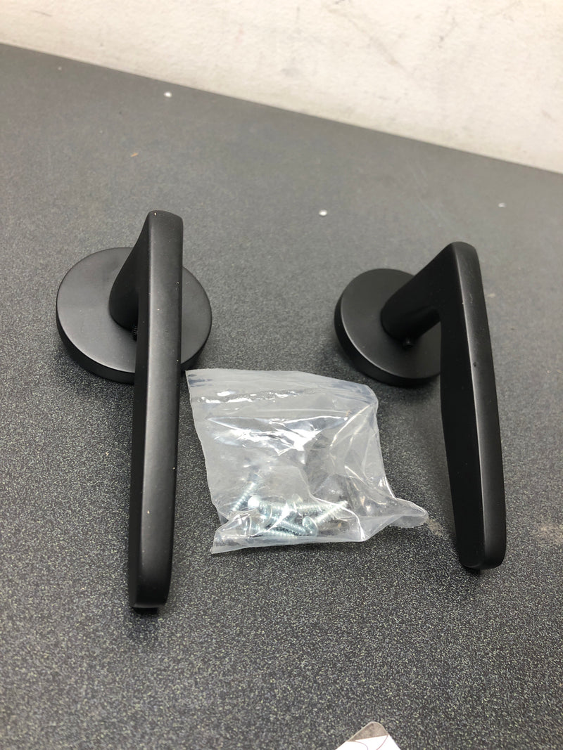 Emtek 520HERUS19 Hermes Brass Modern Privacy Leverset - Flat Black