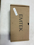 Emtek 12A1US19LH Helios Lever (HLO) Brass Modern Door Configuration 2 Keyed Entry Multi Point Narrow Trim Lever Set with American Cylinder Above Handle - Flat Black