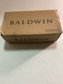 Baldwin PVSQUCFR190 Square Privacy Door Lever Set with 5 Inch Rectangle Rose from the Reserve Collection - Satin Black