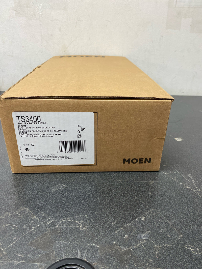 Moen TS3400 Double Handle ExactTemp Thermostatic Shower Trim with Rain Shower Head and Volume Control (Less Valves) - Chrome