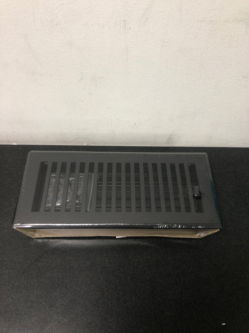 Madelyn carter black contemporary floor and wall registers (cast aluminum) 4" x 10" (overall size: 5-1/2" x 11-1/2") floor vent cover - wall vent cover - includes mounting clips