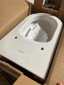 Duravit 2169090092 ME by Starck 0.8/1.28 GPF Dual Flush Floor Mounted One Piece Elongated Toilet - Less Seat and In-Wall Tank - White