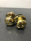 Schlage f51a georgian 505 entry door lock lifetime bright brass