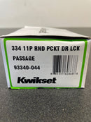 Kwikset 334-11P Round Passage Hall/Closet Pocket Door Lock - Venetian Bronze