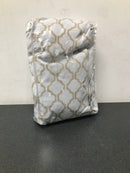 Colordrift CDGEO-127-400 Beige Geometric Polyester 52 in. W x 84 in. L Grommet Room Darkening Curtain Panel