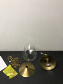 Light society LS-C318-BB-CL Beau 9 in. 1-Light Brushed Brass Pendant with Clear Glass Shade