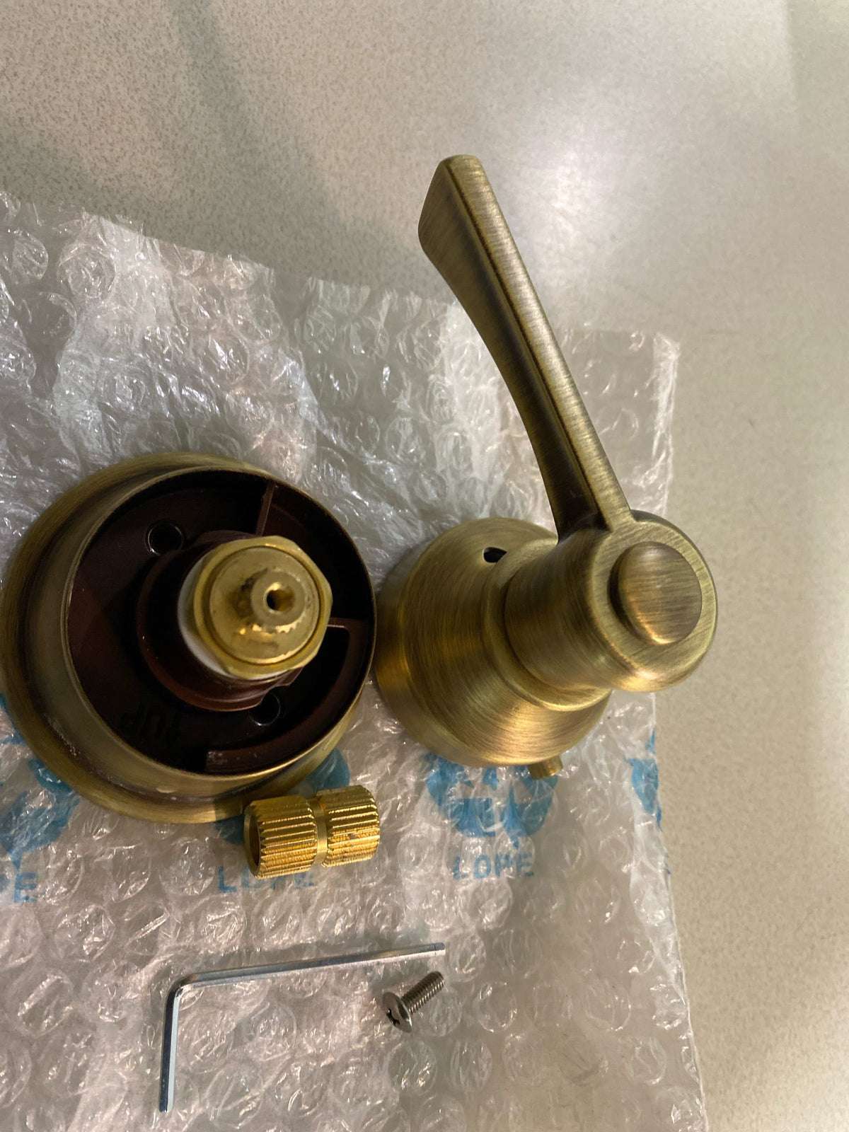 Signature Hardware SHMA441014AGBR Lever Handle for Marceau Thermostatic Shower Valve Trim - Aged Brass