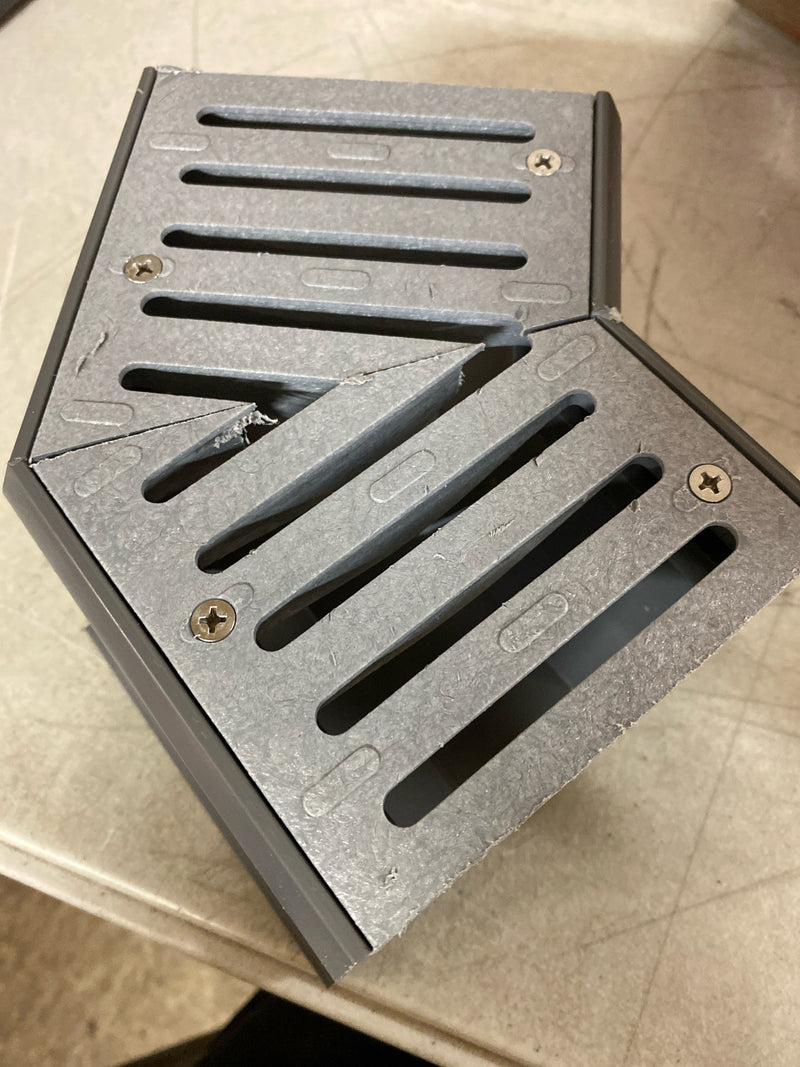 Nds 2301 Spee-D Channel Drain Plastic 45° Elbow and Grate, Gray