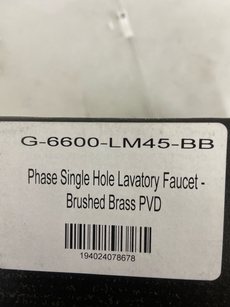 Graff G-6600-LM45-BB Ametis 1.2 GPM Single Hole Bathroom Faucet - Brushed Brass