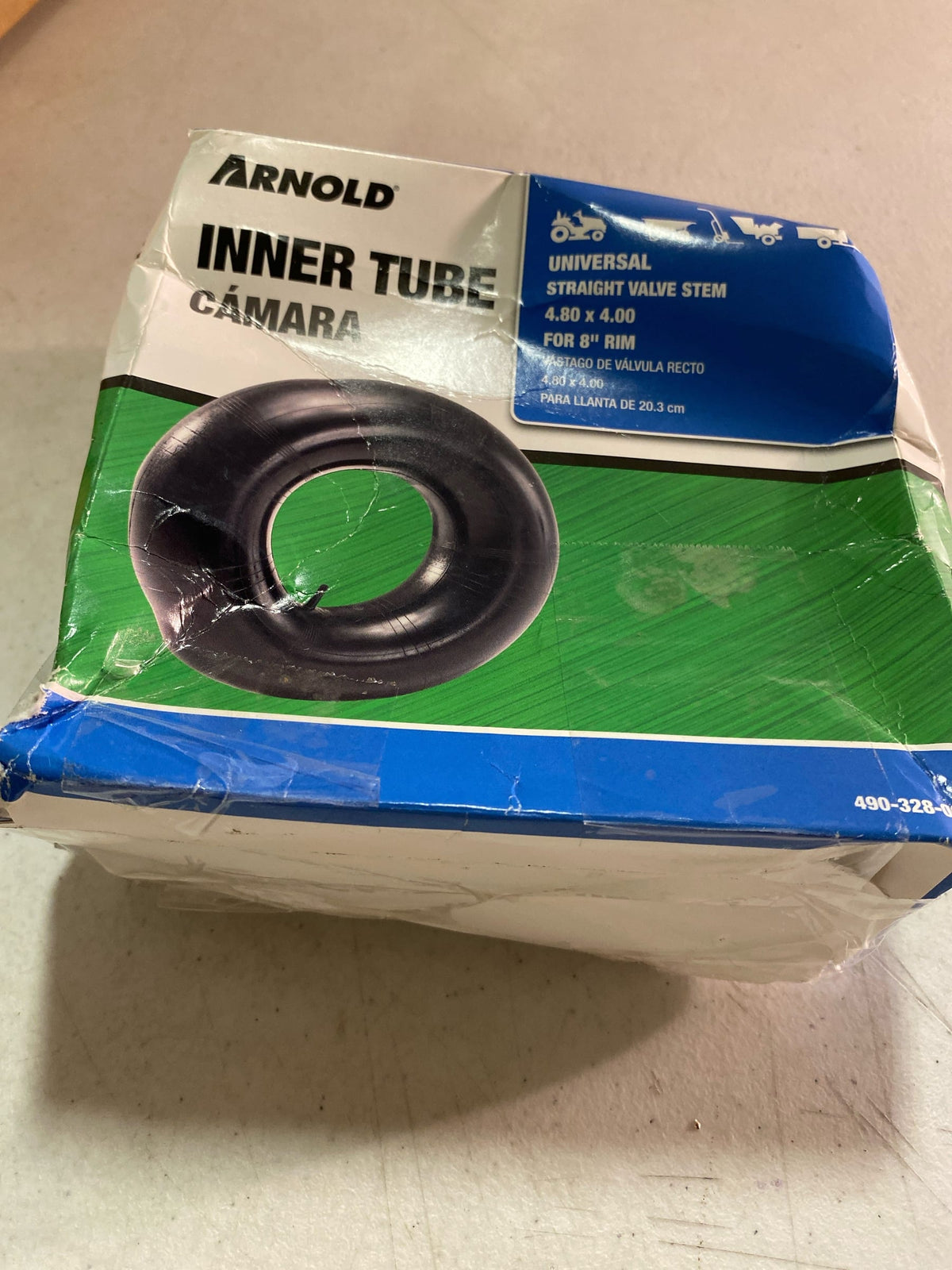 Arnold 490-328-0006 Replacement Inner Tube for 4.80 x 4.00 Tire with 8 in. Rim