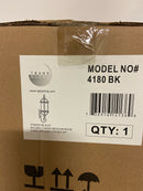 Bel air lighting 4180 BK Wentworth 1-Light Large Black Outdoor Wall Light Fixture with Clear Glass