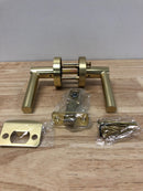 Miseno MLK3012SB Elkton Round Rod Privacy Door Lever Set - Satin Brass