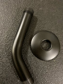 Design House 841486 Shower Arm with Escutcheon, Matte Black