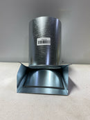 Zephyr AK00042 6 Inch Round Rain Proof Wall Exhaust Cap with Built In Damper and Mesh Bird Screen - Galvanized Steel