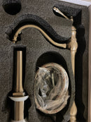 Bwe A-99310-Nickel Waterfall Single Hole Single-Handle Vessel Bathroom Faucet With Pop-up Drain Assembly in Brushed Nickel